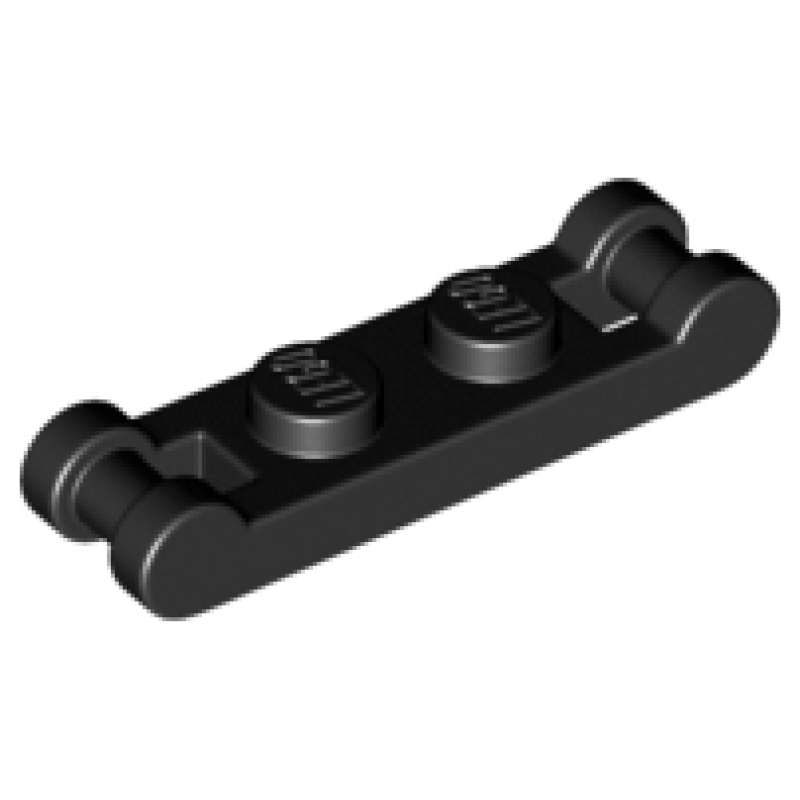 Plaat, Aangepast 1x2 met handvaten Black